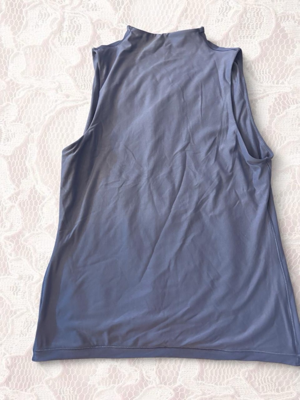 aerie High-Neck Sleeveless Tank Top - Slate Blue